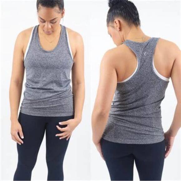 Zyia Active Gray Fog Copper Charged Racerback Tank, EUC, Size Medium - Picture 1 of 11